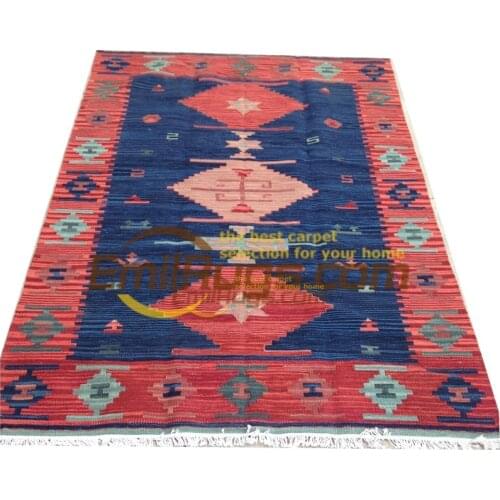 Kilim Carpet Wool Handwoven Carpets For Living Room Geometric Carpet Bedroom Turkish Rugs Natural Sheep Wool