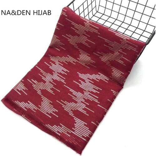 New plain solid viscose hot silver stripe pattern women scarf shimmer tassels hijab shawls muslim head wraps 10pcs fast shipping