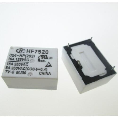 NEW relay HF7520 024-HP HF7520-024-HP HF7520024HP HF7520-024HP 024HP 24V 24VDC DC24V 16A 250VAC 4PIN