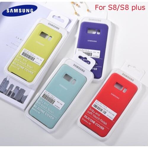 Official Samsung Galaxy S8/S8 Plus Liquid Silicone Case Soft Protect Phone Back Cover Waterproof Anti-knock Shell for Galaxy S8