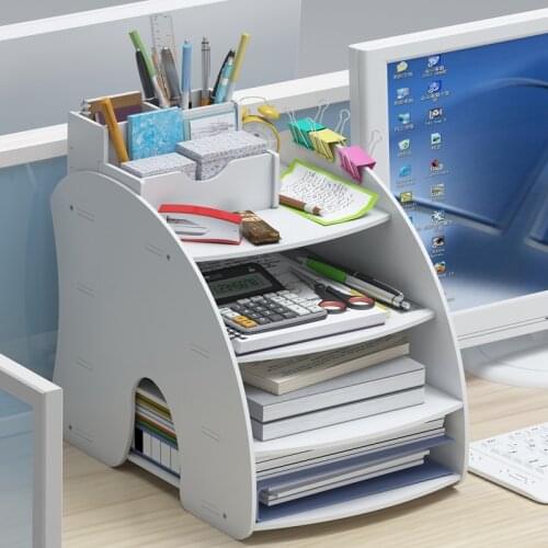 Magazine Holder Newspaper Rack Stationery Storage Box Desk Organizer for Document Letter File Tray Home Office Supplies