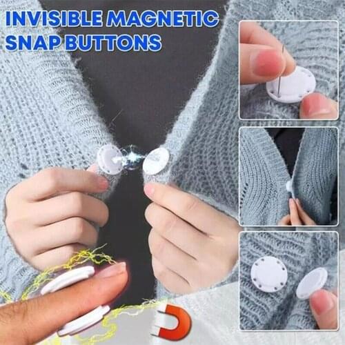 A pair Hand-sewn Magnet Button Sewing Supplies Magnet Buckle Automatic Buttons Jacket Cardigan Concealed Buckle DIY Sewing Tools