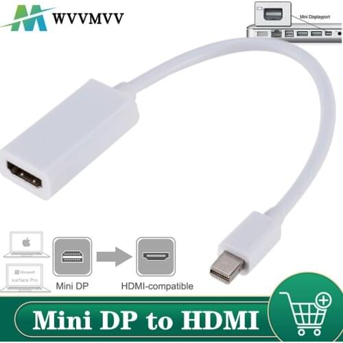 MINI DP to HDMI-compatible Cable Adapter Male To Female For HP/DELL Laptop PC Display Port to 1080P HDMI-com' Cable Adapter