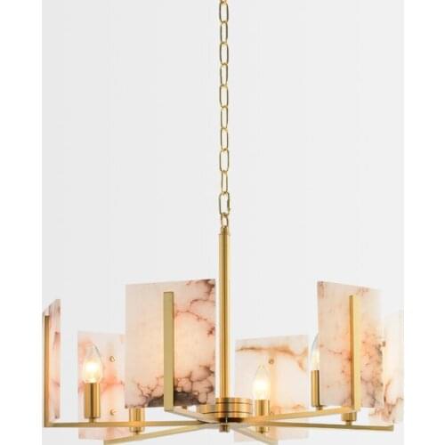Simple modern chandelier bedroom living room dining room all copper chandelier