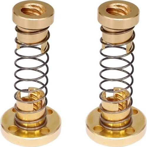 T8 Anti Backlash Spring Loaded Nut Elimination Space Nut for 8mm Acme Threaded Rod Lead Screws (Pack of 2)