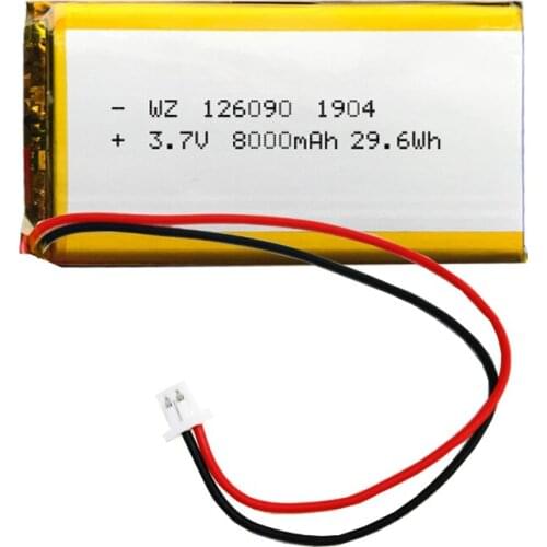Factory direct sales 126090-8000mah mobile power tablet computer 3.7V polymer lithium battery