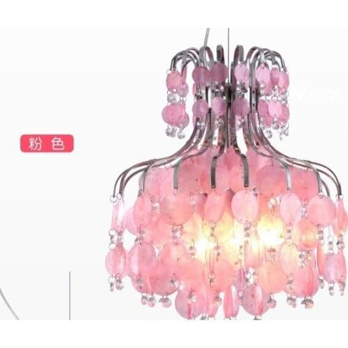 Sea rock shells natural light Contracted rural, wrought iron crystal droplight, restaurant bedroom living room lighting