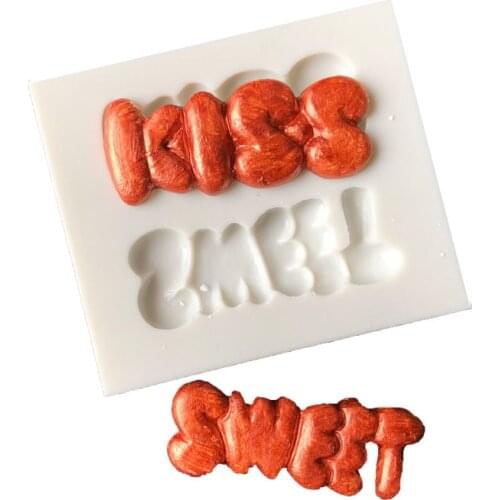 Kiss Sweet Shape Silicone Mold Fondant Mould Cake Decorating Tools Chocolate Gumpaste Molds, Sugarcraft, Kitchen Accessories