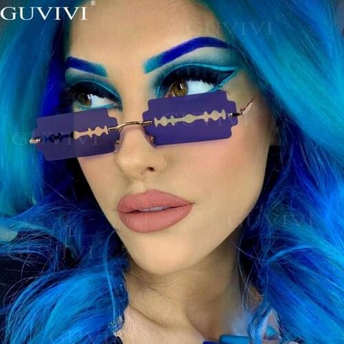 Hollow Steampunk Sunglasses Women Vintage Rimless Sunglasses Men Small Frames Retro Sunglasses Brand Designer Glasses Eyewear