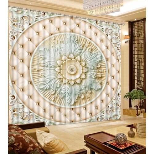 Modern Curtain Pattern Marble 3D Curtains For Living Room Window Curtains Kids Bedrooms Home Decor