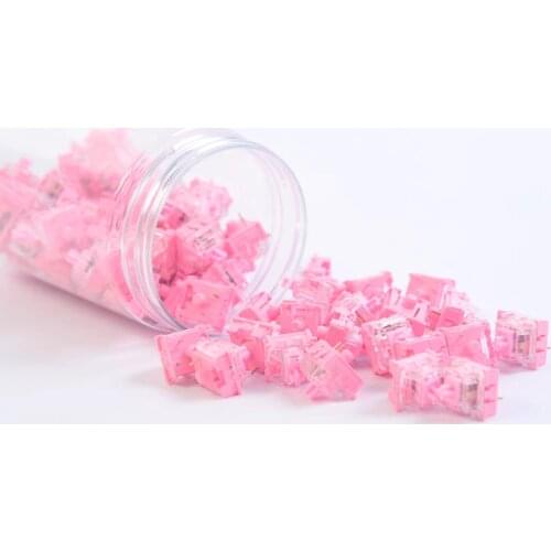 KTT Rose Switch for Mechanical Keyboard Content Liner 3 Pins POM Axis 43g Trigger RGB Transparent Customize GK61 Anne Pro 2