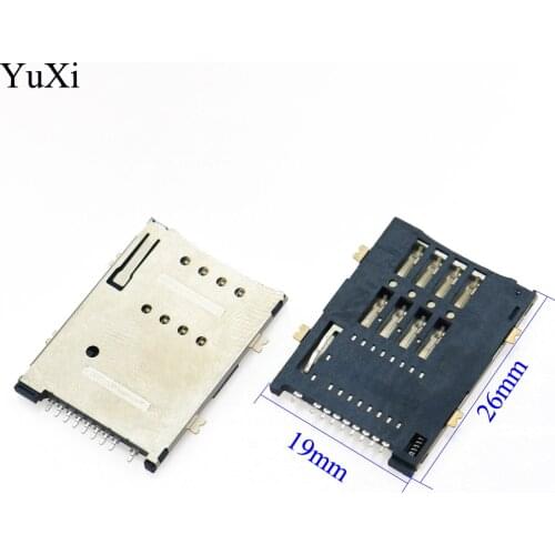 YuXi 10pcs Sim Card Connector 9Pins Selft Push Type for Tablet PC SIM Holder Tray sim card socket 8+1P