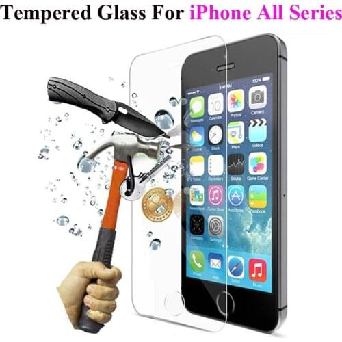 Tempered Glass Screen Protector For iPhone 11 Pro Max XR XS Max 5 5S 5 SE 6 6s 7 8 Plus X Toughened Protective Film