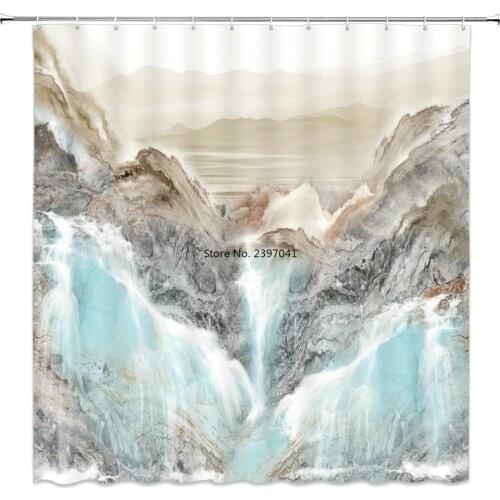 Marble Pattern Shower Curtains Waterproof Bathroom Polyester cloth 2020 New Shower Curtain With 12 hooks 180*180cm Home decor