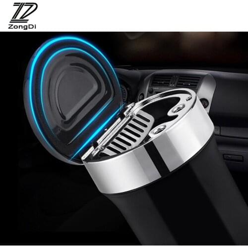 ZD 1X Car LED ashtray Multifunctional with compass For BMW e46 e39 e90 Skoda octavia rapid Chevrolet cruze captiva Accessories
