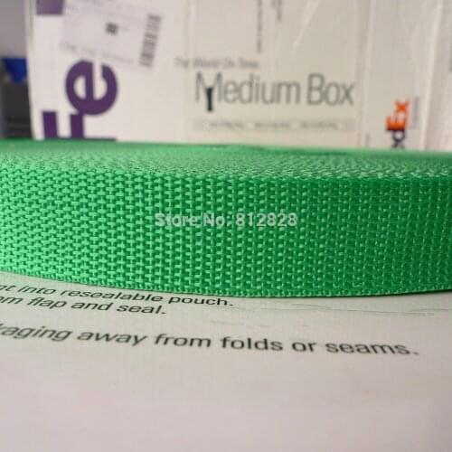 1" 25mm #27 Kelly Green Color Nylon Polypropylene Bag Straps Webbing 100 Yards