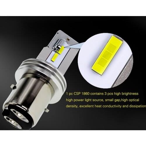 The New 1pcs H4 H6 Motorcycle Headlight Led Bulb 18w 3000k 6000k High Low Beam Light Fog Light Headlamp Motorcycle Accesso Tools