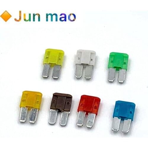10PCS 5A 7.5A 10A 20A 25A 30A AMP Micro 2 Long Leg Fuse 9mmx15.5mm Mini M2 Long Foot Automobile Fuse Insert