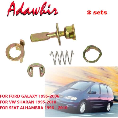 2SETS 6K0837223A FOR VW SHARAN SEAT ALHAMBRA FORD GALAXY FRONT LEFT RIGHT DOOR LOCK BARREL REPAIR KIT 5PCS