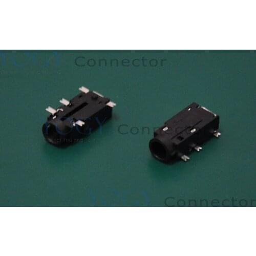 20pcs Tablet and phone common used 3.5mm Audio Jack, 5 Fixed feet SMT, Headphone Jack Connector, Size 14.2*6.2*3.8mm