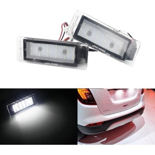 ANGRONG 2X LED License Number Plate Light For Vauxhall Opel VXR8 Mokka Insignia Sports Tourer