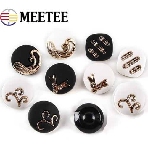 30pcs Meetee 18/21/25/30mm Resin Button Women Coat Shank Buttons DIY Suit Windbreaker Decoration Sewing Craft Accessories CN414