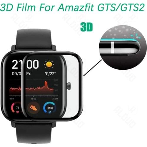 3D Curved Film for Huami Amazfit GTS 2 Screen Protector Full Coverage Watch Film Cover for Amazfit GTS2 GTS 2 mini Film Case