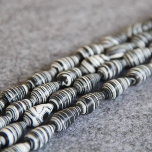 6*16mm Drop shape Zebra-stripe Turkey stone beads DIY women gift 15" 2pc/lot Jewelry making design Wholesale and retail