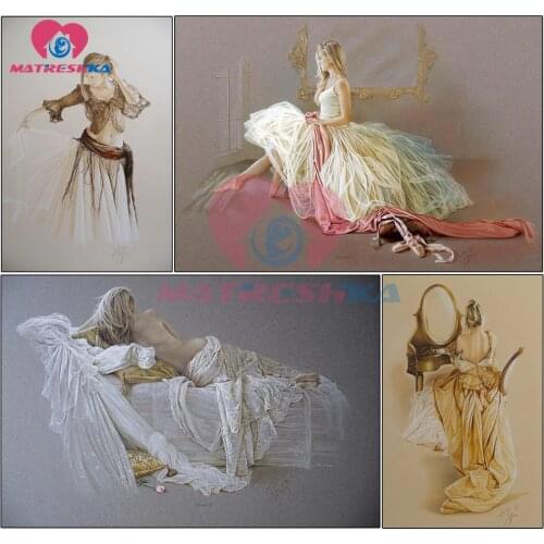 5d diamond painting full drill square pictures of rhinestones Diamond embroidery ballerina picture mosaic diamond cross stitch