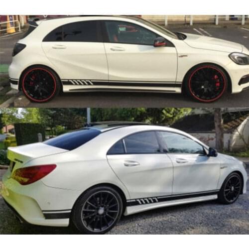Automobile For Mercedes Benz A Class W176 A45 AMG W117 C117 X117 CLA Side Stripe Skirt Roof&Hood Decal Graphics Sticker