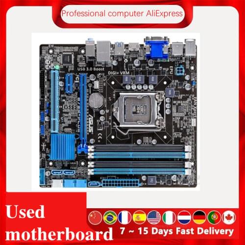 For ASUS B75M-PLUS Computer Motherboard LGA 1155 DDR3 For Intel B75 P8B75 Desktop Mainboard SATA II PCI-E X16 Used