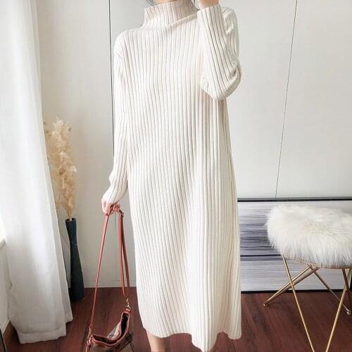 Fdfklak Maternity Clothes Pregnant Dresses Maternity Sweater Dresses Pregnancy Clothing Fashion Knitting Sweater Dress Autumn
