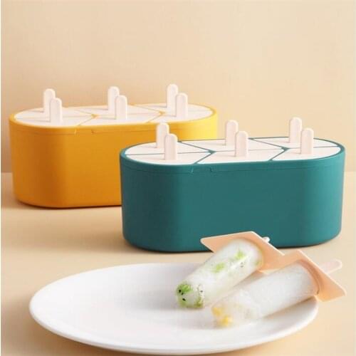 Ice Cream Mold Popsicle Maker Summer Homemade Ice Cream Popsicle DIY Mold Box Ice Cream Tubs Popsicle Making Mold With Sticks