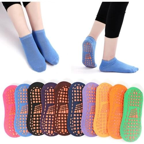 Adults Children Cotton Sports Yoga Socks Anti Slip Silicone Gym Pilates Ballet Socks Breathable Fitness Sport Socks