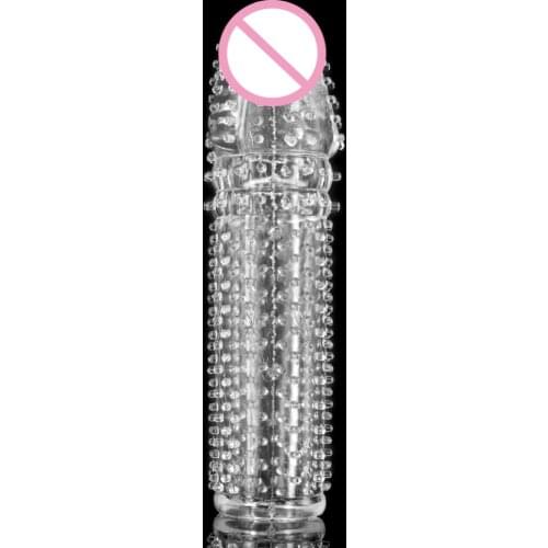 Crystal Penis Sleeve Reusable Delay Condom Penis Enlargement Sex Toys Adult products