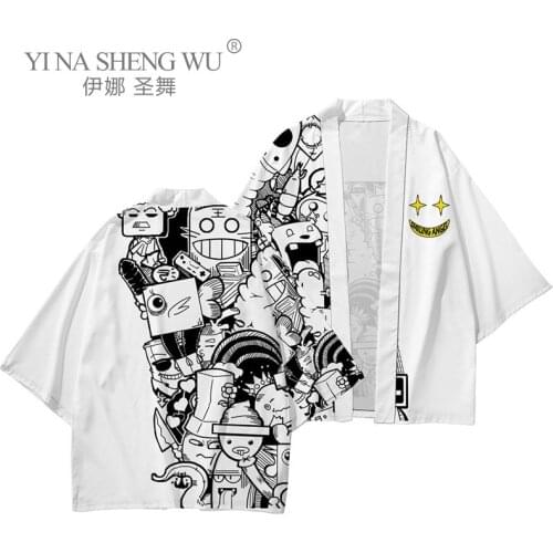 Men Loose Top Casual Traditional Kimono Pants Cardigan Vintage Shirt Japanese Yukata Fashion Suit Cardigan Coat Without Buttons