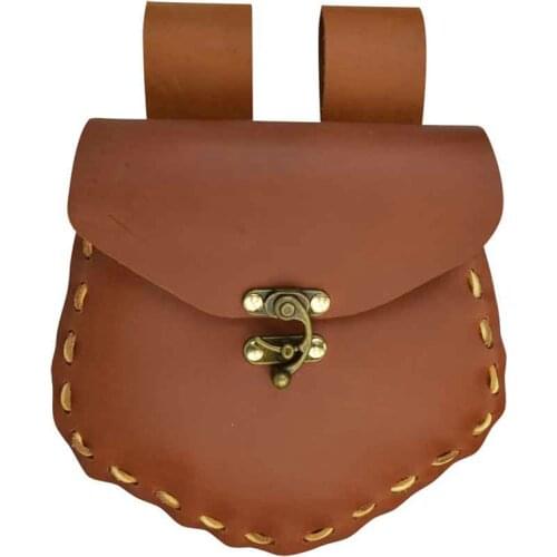 Medieval Pouch Leather Belt Wallet Men Women Steampunk Phone Bag Viking Pirate Costume Antique Gear Accessory Cosplay For Adult