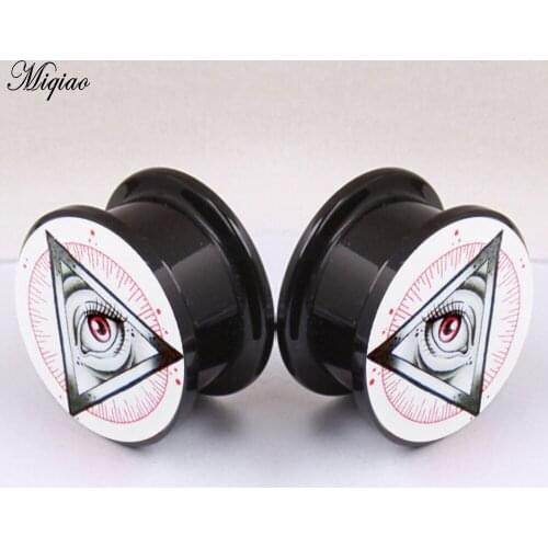 Miqiao 2pcs Explosive New Product Eye of Life Acrylic Ear Expander 4mm-25mm Exquisite Body Piercing Jewelry