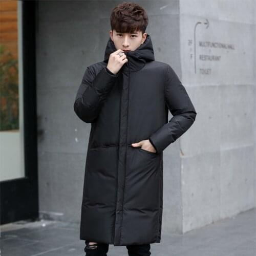 Fashion Parka Coat Men Winter Jacket Mens Thicken White Duck Down Jackets Long Trench Coat Down-Jacket Plus Size to XXXL