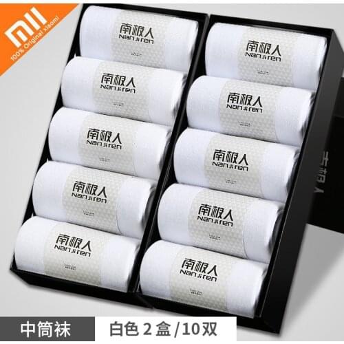 Xiaomi 6 Pairs/lot Men Cotton Socks Black Business Men Socks Soft Breathable Socks Fashion Simple Wild Male Socks New Style