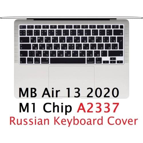 Soft for Macbook Air 13 2020 M1 Chip A2337 Russian EU US Keyboard Cover Silicon For Macbook Air 13 M1 Chip Russian Keyboard Skin