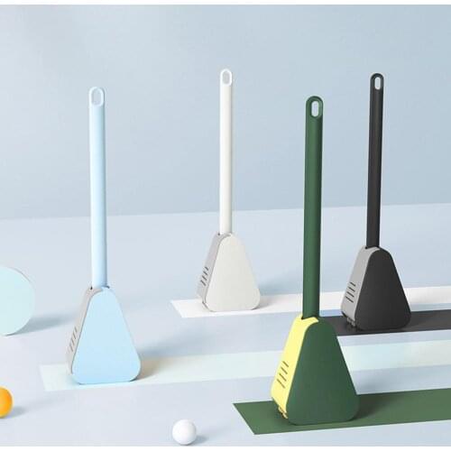 Wall-mounted Toilet Cleaning Brush Automatic Opening And Closing Innovative Golf Silicone Brush Head Toilet Brush With Base
