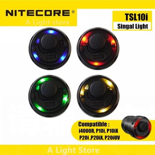 NITECORE TSL10i multi-light source tail cover signal lamp, specially designed for i generation flashlight, suitable for i4000R
