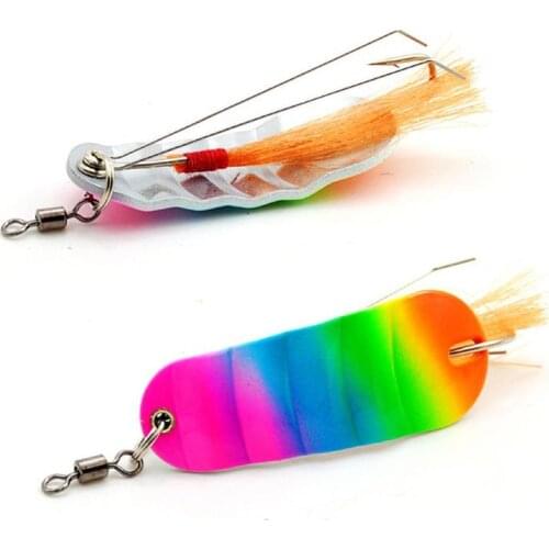 New winter fish-shaped fishing tackle bait mini metal anti-hanging bottom hook sequin 21g sequin single hook fake bait hook bait