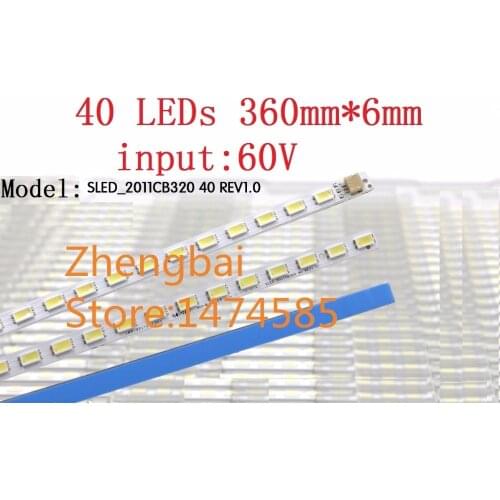New 10 PCS T315HW07 32"LED backlight bar SLED 2011cb320 REV 1.0 40 LEDs 360mm*6mm 109-321-17