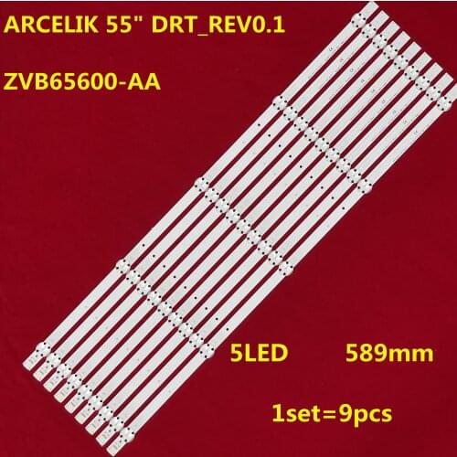 100% New 9pcs/Kit LED strips for GRUNDIG 55 TV 55 VLX 7730 SP 55GUB8852 55GUW8867 55VLX7810BP ARCELIK 55" DRT_REV0.1 ZVB65600-AA