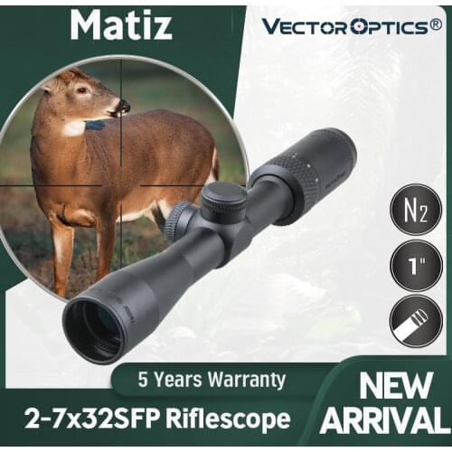 Vector Optics Matiz 2-7x32 Riflescope Hunting Optical Rifle Scope 1 Inch 25.4mm Tube Fits Real Firearms .223 .308win & Airgun