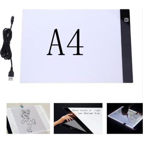 PDMDOG 4Pcs LED Diamond Painting Light Pad Lightpad Board Diamond Painting Accessories Tool Kits A4 Drawing Graphic Tablet Box