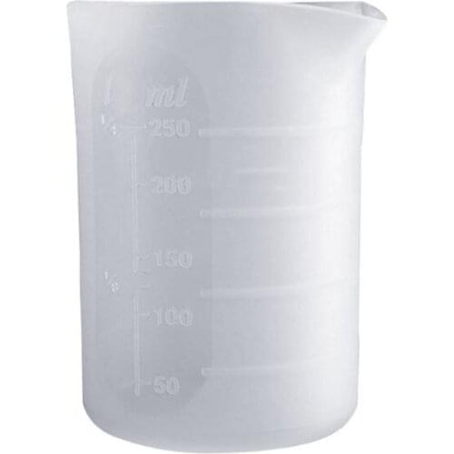 Crystal Epoxy Mold DIY Handmade Tool with Scale 250mI Free Cleaning Silicone Measuring Cup
