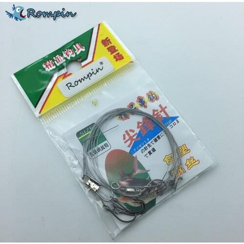 Rompin 3bag/lot Stainless Steel String Hook Barb Fishing Hooks Sea Fishing Hook Fishing String Fishing Tackle